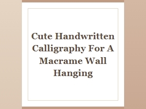 Cute Boho Brush Script Fonts for Macrame Decor