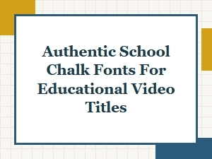 Chalkboard Doodles for Educational Video Titles