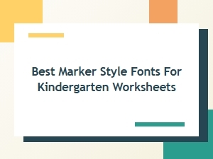 Chalky Marker Fonts Perfect for Kindergarten Printables